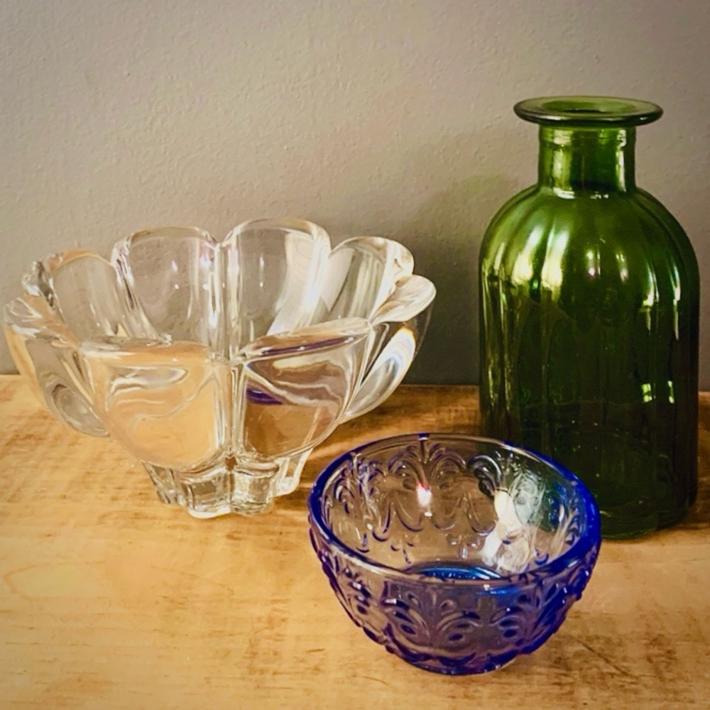 glassware and crystal decor bundle